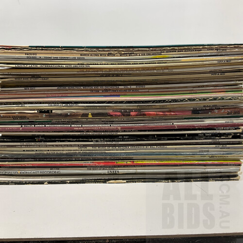 Collection Approx 56 Vinyl LP Records Including Mixed Genres