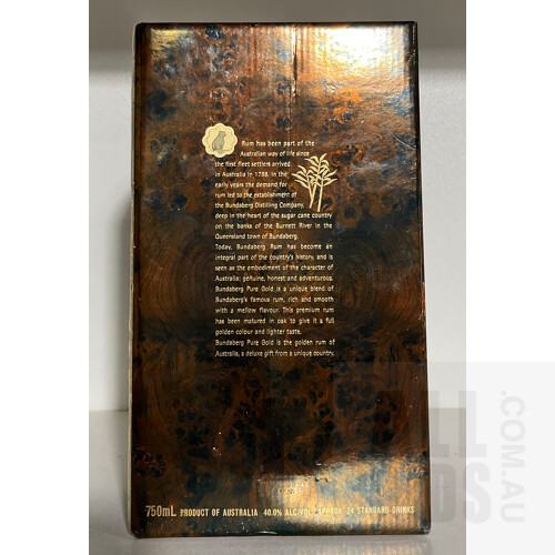 750ml Bottle of Bundaberg Pure Gold Rum in Box