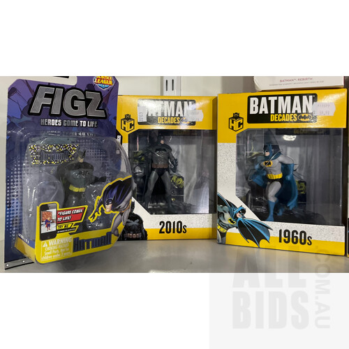 Collection of Varied Batman Figurines, All in Original Packaging