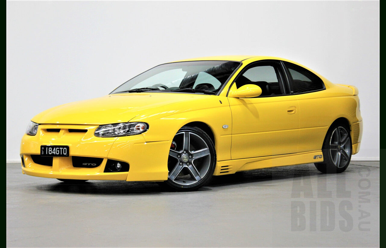 6/2003 Holden HSV Coupe GTO V2 2d Coupe Yellow Devil 5.7L V8