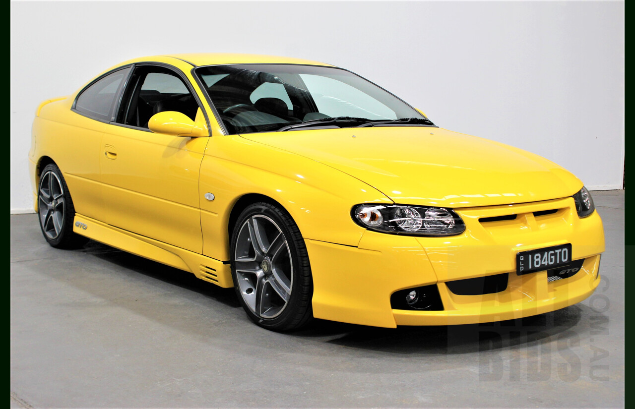 6/2003 Holden HSV Coupe GTO V2 2d Coupe Yellow Devil 5.7L V8