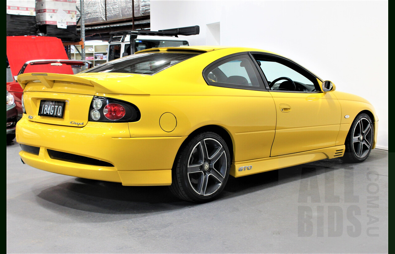 6/2003 Holden HSV Coupe GTO V2 2d Coupe Yellow Devil 5.7L V8