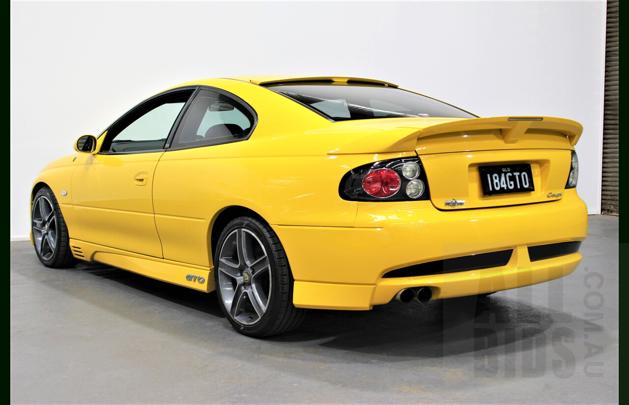 6/2003 Holden HSV Coupe GTO V2 2d Coupe Yellow Devil 5.7L V8