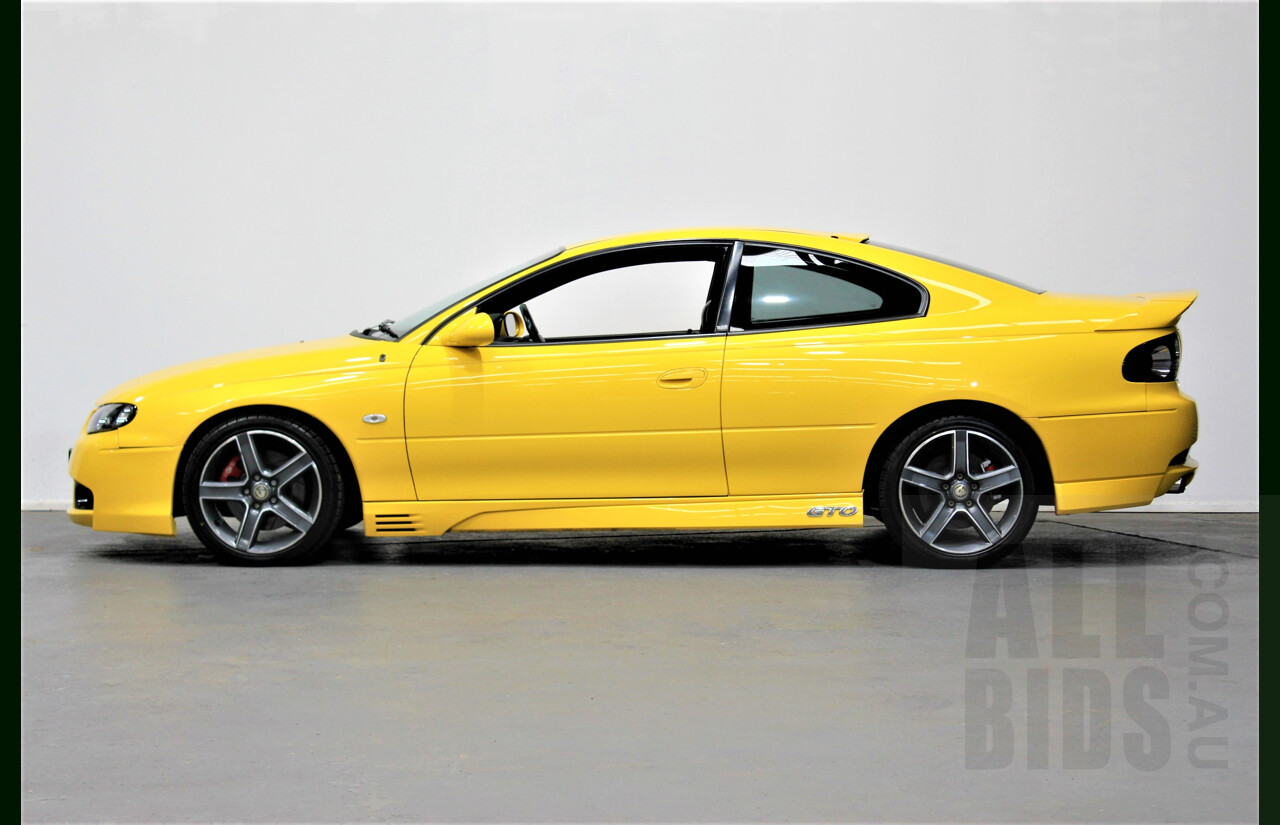 6/2003 Holden HSV Coupe GTO V2 2d Coupe Yellow Devil 5.7L V8