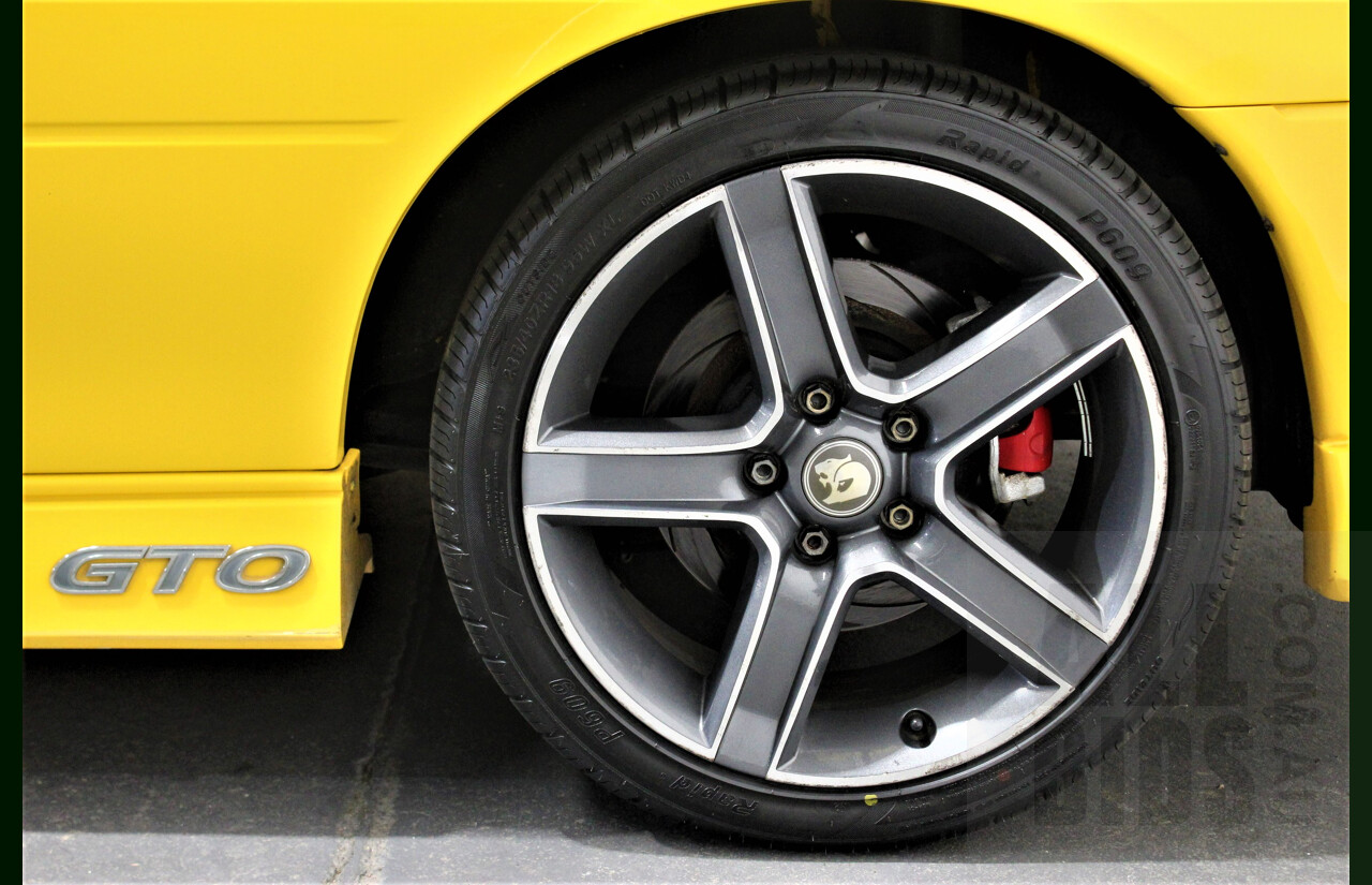 6/2003 Holden HSV Coupe GTO V2 2d Coupe Yellow Devil 5.7L V8