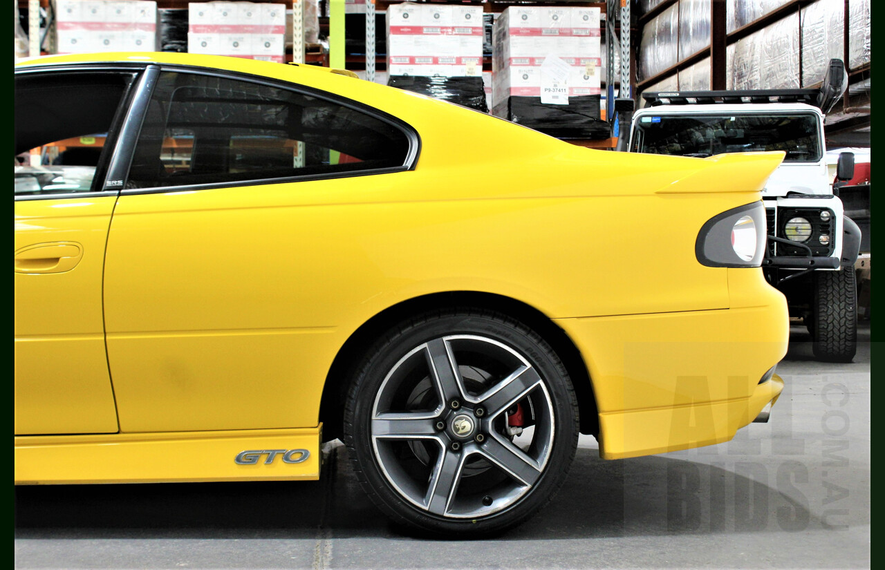 6/2003 Holden HSV Coupe GTO V2 2d Coupe Yellow Devil 5.7L V8