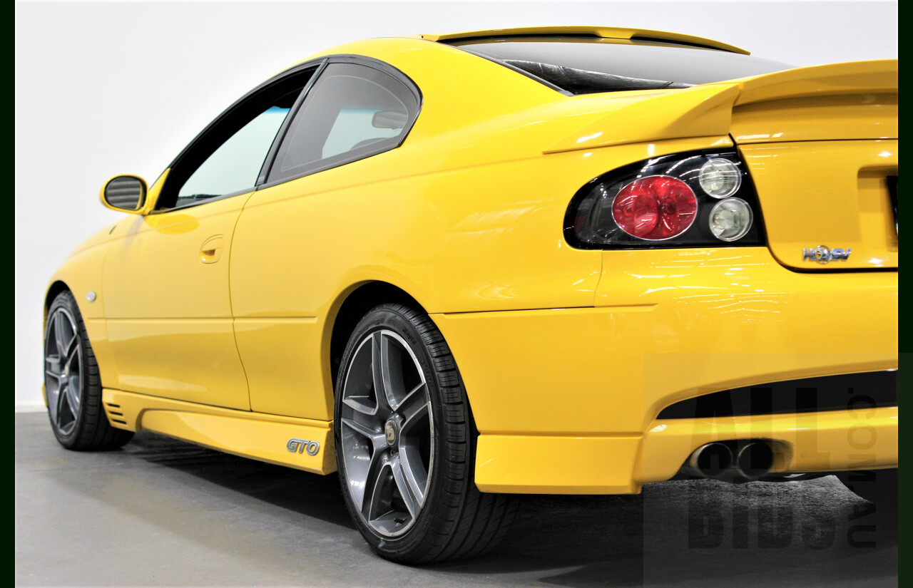 6/2003 Holden HSV Coupe GTO V2 2d Coupe Yellow Devil 5.7L V8