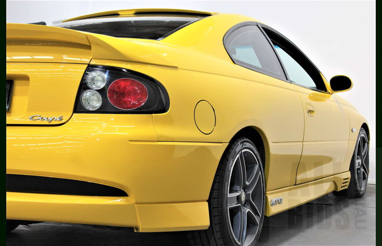 6/2003 Holden HSV Coupe GTO V2 2d Coupe Yellow Devil 5.7L V8