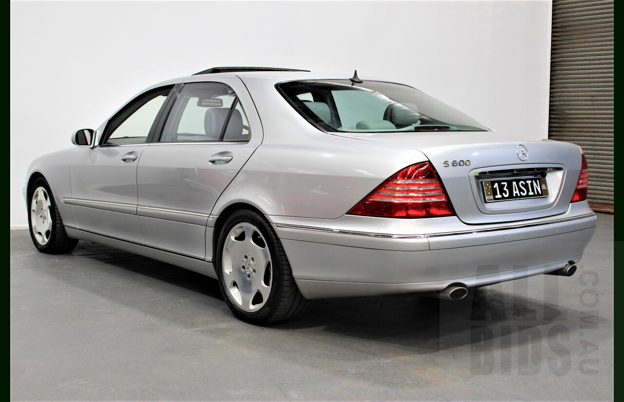 8/2005 Mercedes-Benz S600 L W220 4d Sedan Silver 5.5L Twin Turbo V12