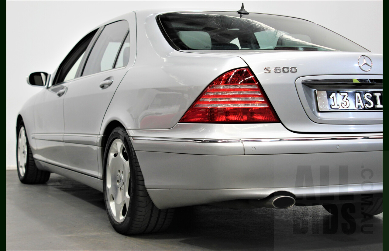 8/2005 Mercedes-Benz S600 L W220 4d Sedan Silver 5.5L Twin Turbo V12