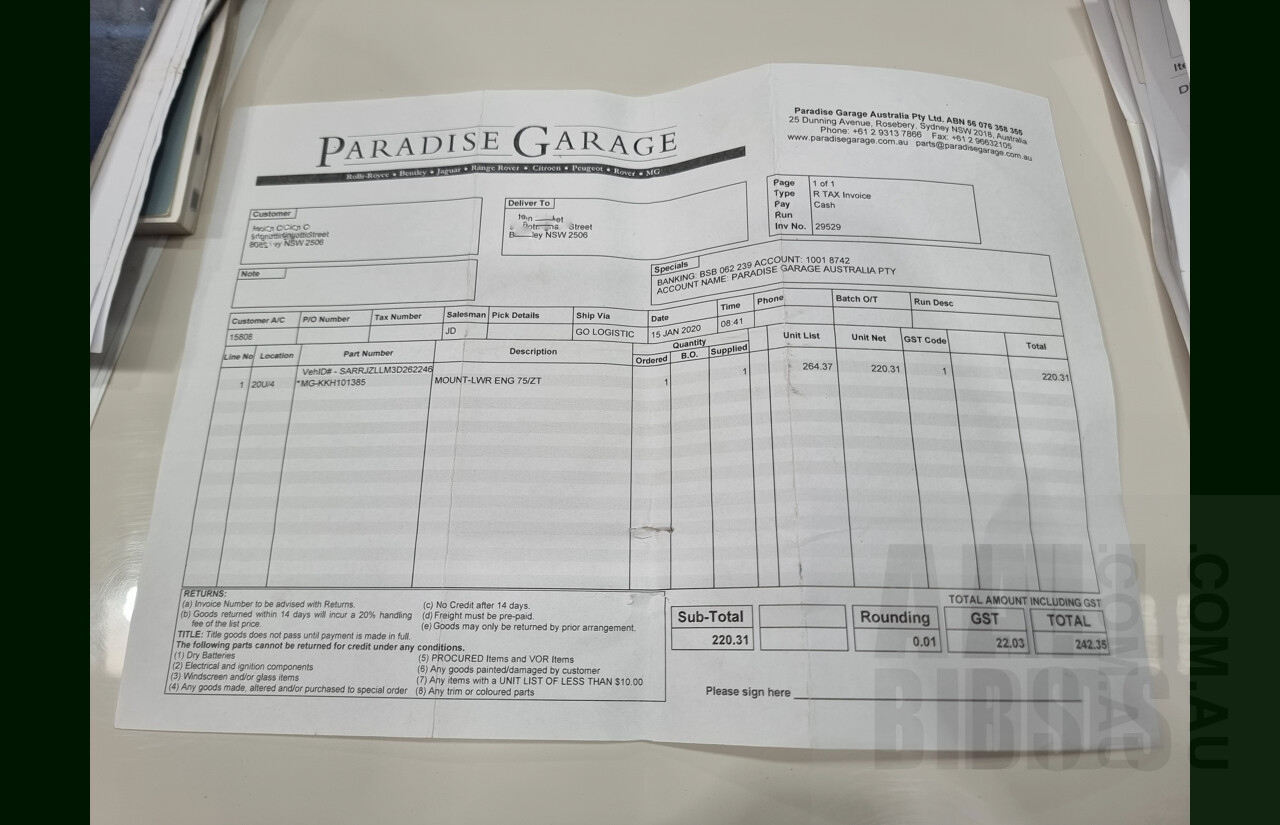 2/2003 Rover 75 Connoisseur SE 4d Sedan White 2.5L V6