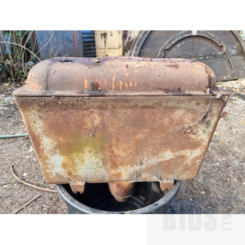 Vintage Cast Iron Toilet Cistern - Metters