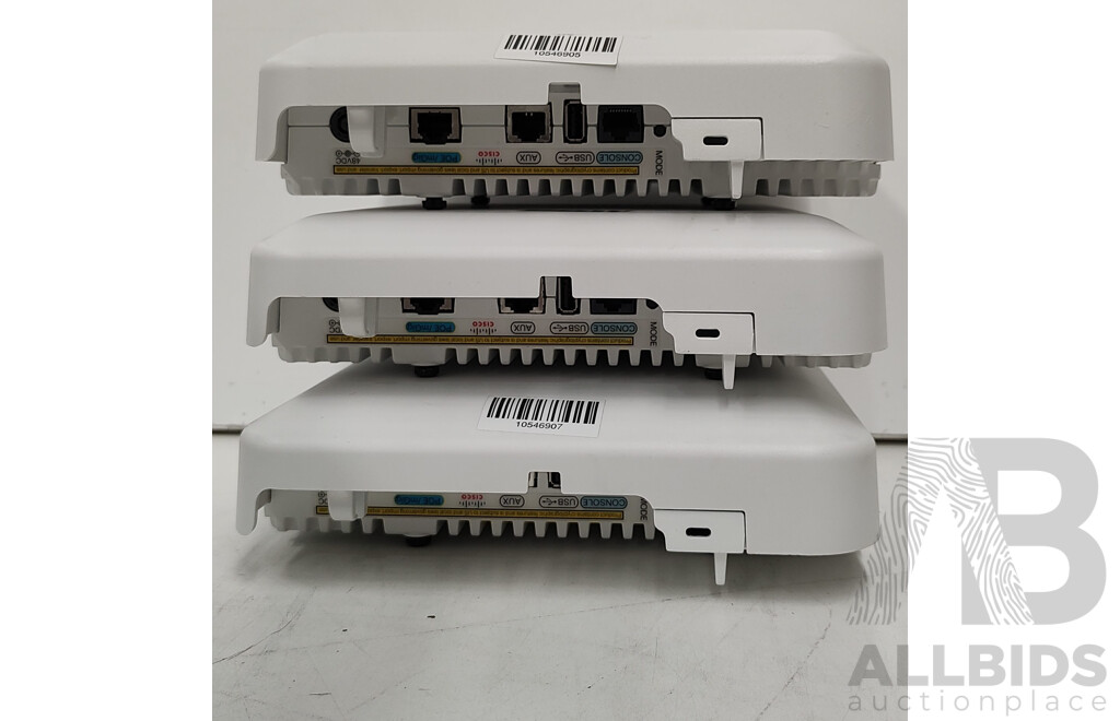 Cisco (AIR-AP3802I-Z-K9) Aironet 3802 Series 802.11ac Dual Band Access Point - Lot of Three