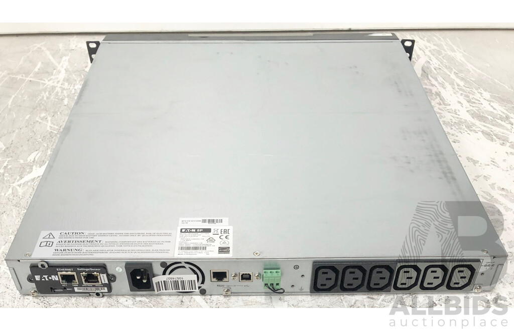 Eaton (5P1550iR) 1550VA 1100W Line Interactive 1U Rackmount UPS