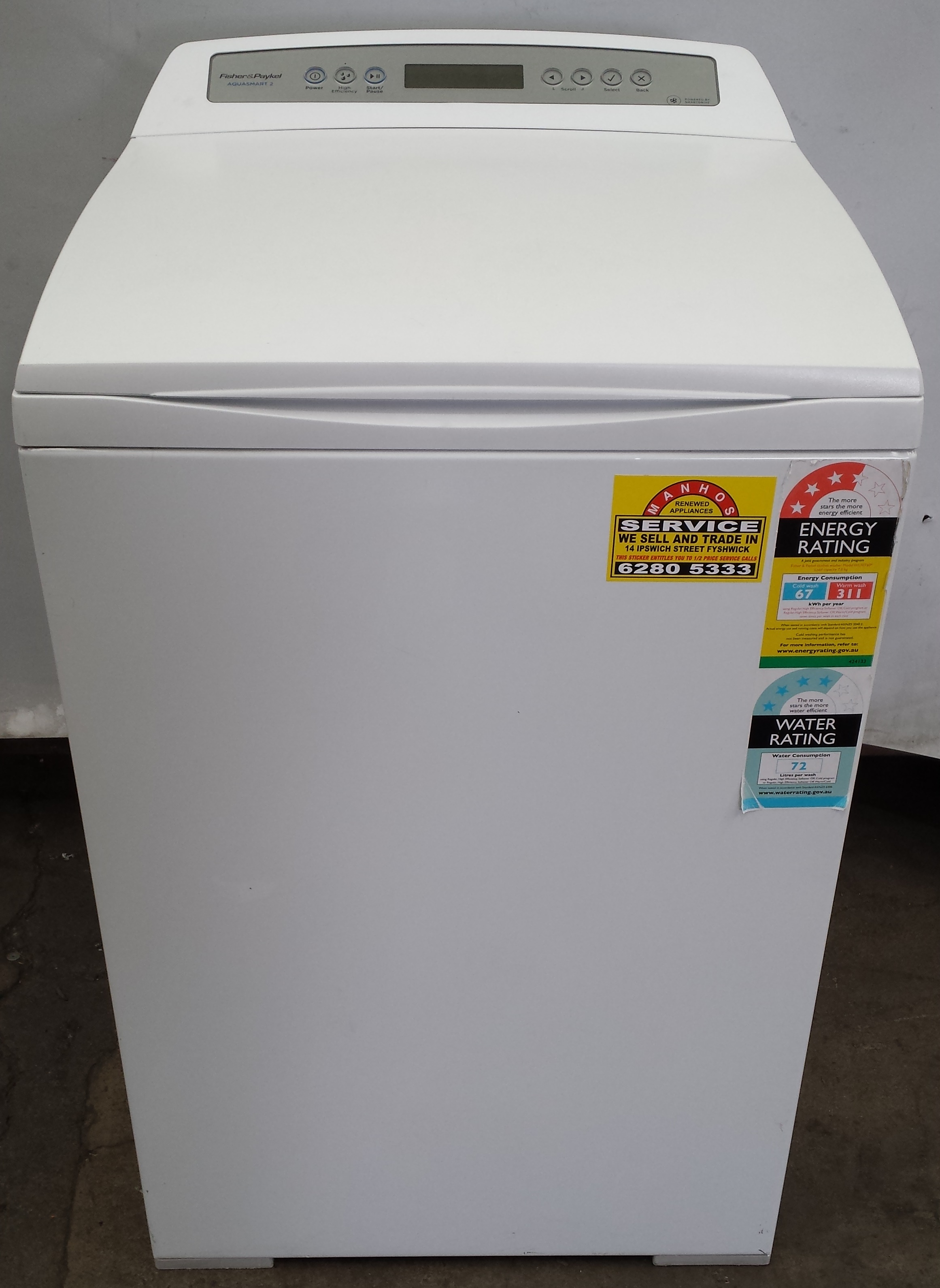 fisher and paykel washing machine aquasmart 2