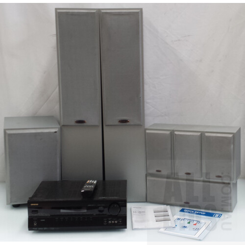 Accusound OM-650 Speaker Set and Onkyo TX-SR507 AV Receiver