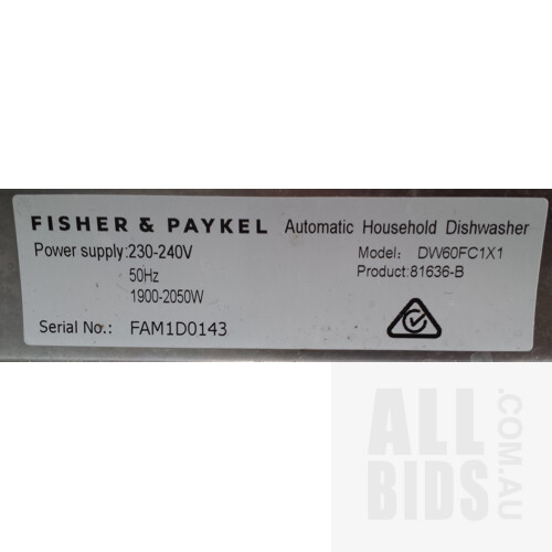 Fisher & Paykel Dishwasher DW60FC1X1