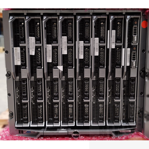 Dell (M1000E) Blade Server Chassis w/ 216 Total Cores & 8 x Dell Quad E5-4600 Series CPU Blade Servers