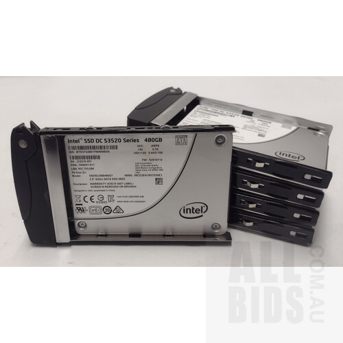 Intel (SSDSC2BB480G7) DC S3520 Series 480GB 2.5-Inch SSD - Lot of Five