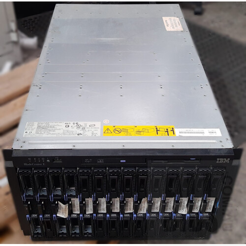 IBM (42C9710) Blade Server Chassis w/ 244 Total Cores & 14 x IBM (HS23) Dual E5-4660 Series CPU Blade Servers
