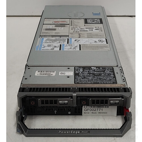 Dell PowerEdge M520 Dual Intel Xeon (E5-2407 V2) 2.4GHz 4-Core CPU Blade Server