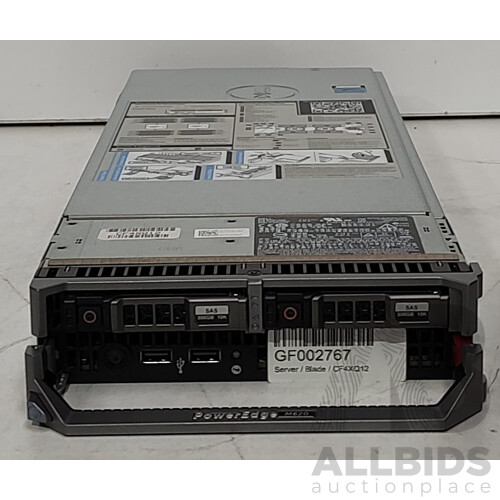 Dell PowerEdge M620 Dual Intel Xeon (E5-2650L V2) 1.7GHz-2.1GHz 10-Core CPU Blade Server