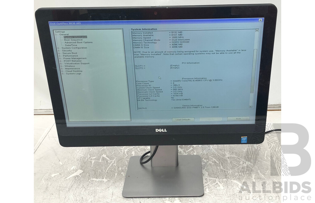 Dell OptiPlex 9030 AIO Intel Core i5 (4590S) 3.00GHz 4-Core CPU 23-Inch Touchscreen All-in-One Computer
