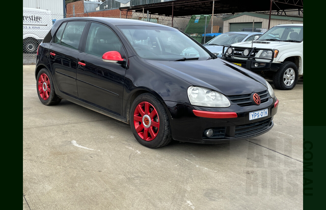 1/2007 Volkswagen Golf 2.0 FSI Sportline 1K 5d Hatchback Black 2.0L