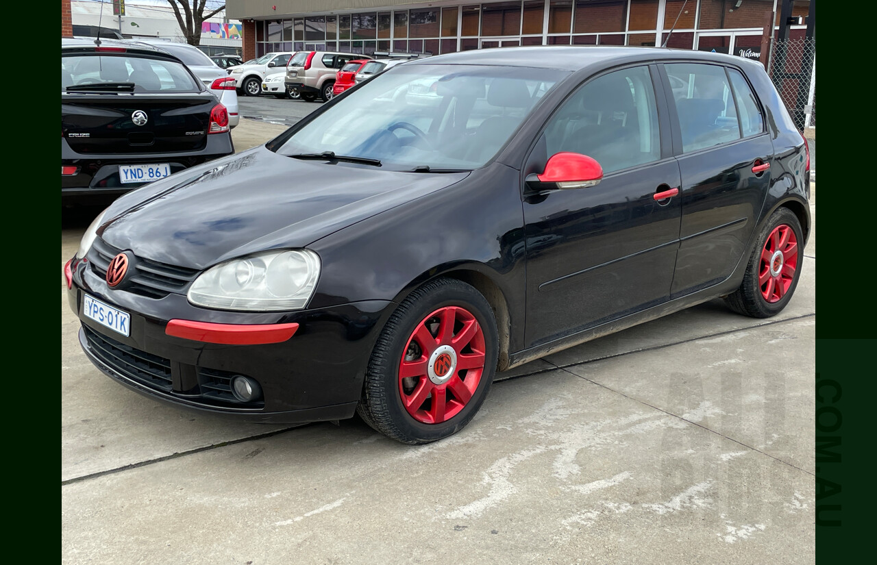 1/2007 Volkswagen Golf 2.0 FSI Sportline 1K 5d Hatchback Black 2.0L