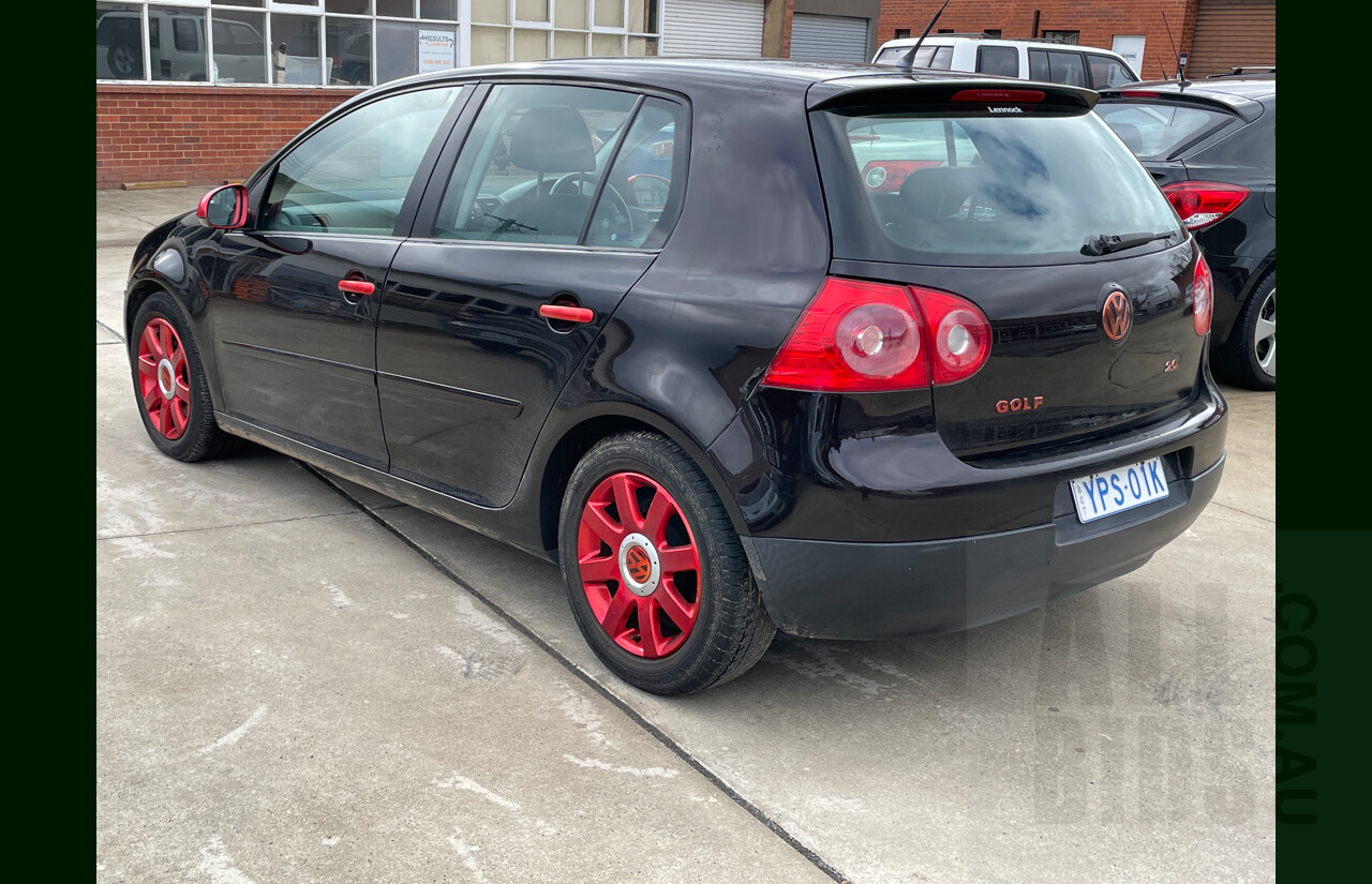 1/2007 Volkswagen Golf 2.0 FSI Sportline 1K 5d Hatchback Black 2.0L
