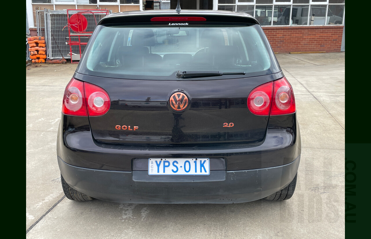 1/2007 Volkswagen Golf 2.0 FSI Sportline 1K 5d Hatchback Black 2.0L
