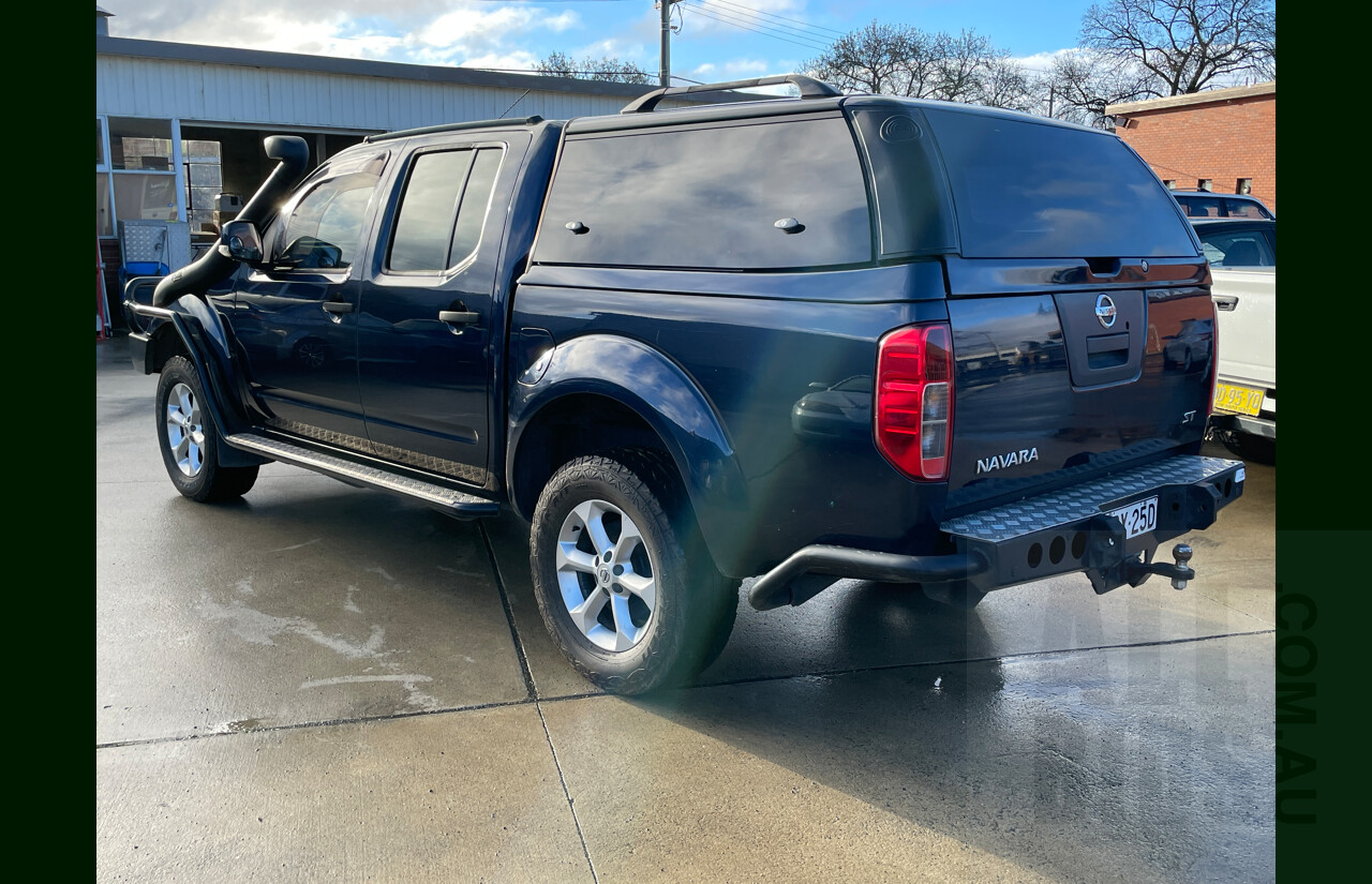 6/2012 Nissan Navara ST (4x4) D40 MY12 Dual Cab P/Up Blue 2.5L