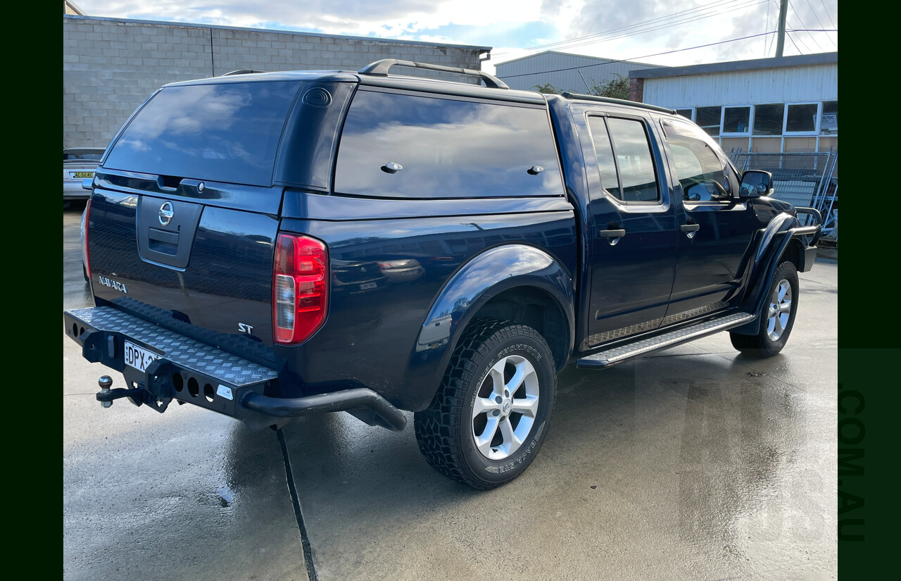 6/2012 Nissan Navara ST (4x4) D40 MY12 Dual Cab P/Up Blue 2.5L