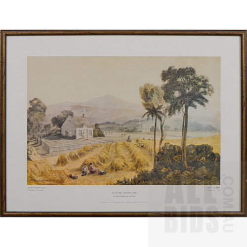 Six Limited Edition Offset Prints by Henry Maplestone (1819-84), New Zealand Landscapes, each 43 x 55 cm (6)