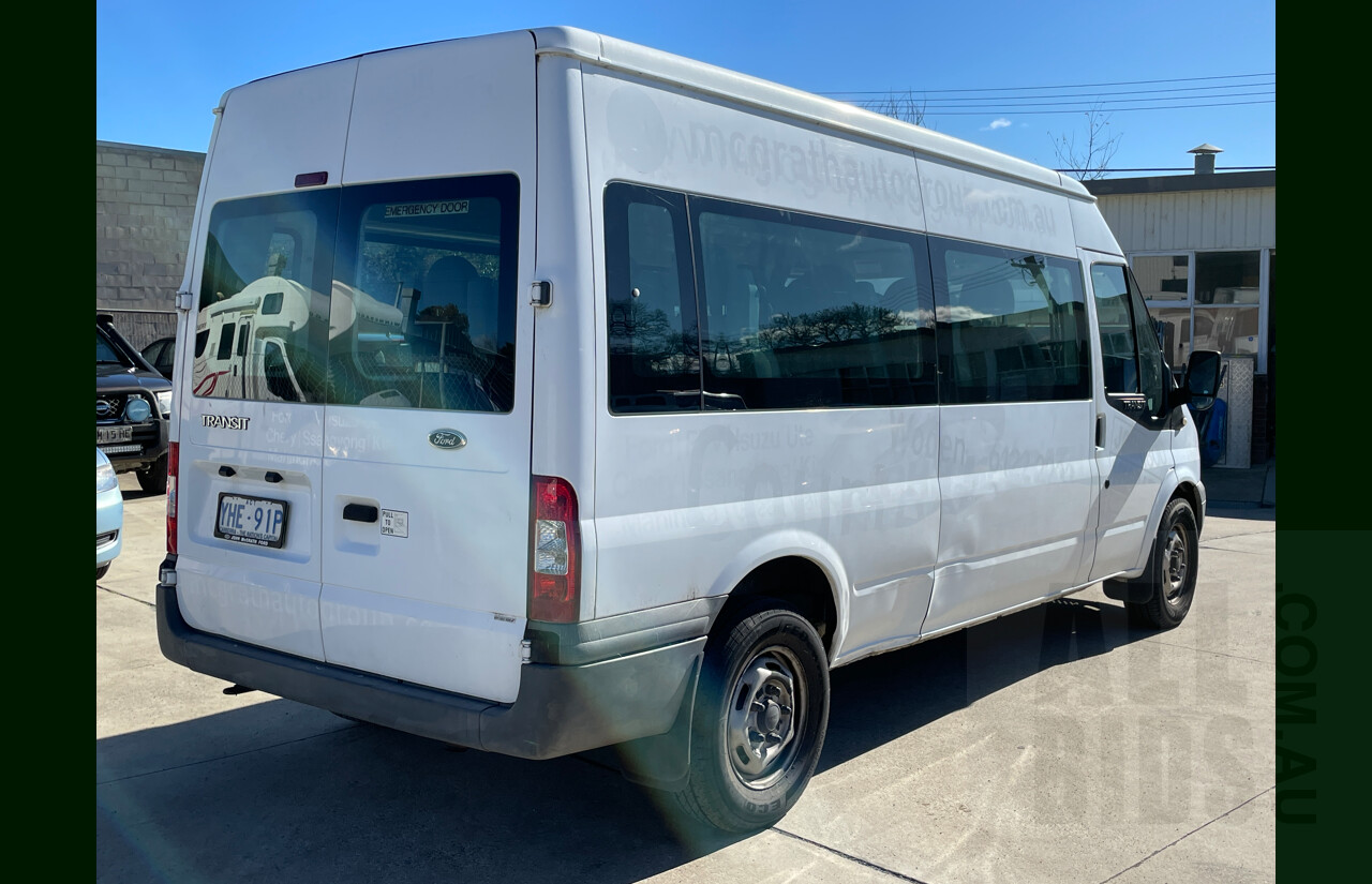 6/2010 Ford Transit 12 SEAT VM MY08 Bus White 2.4L