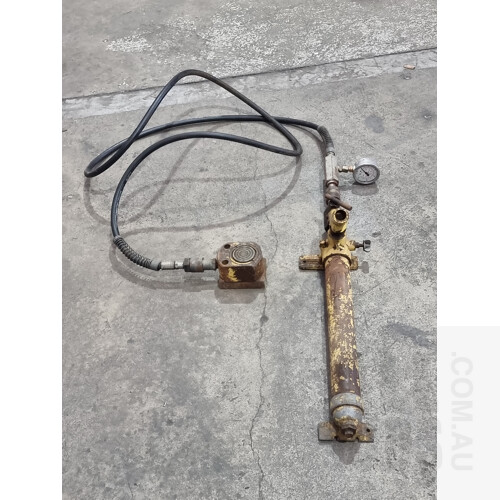 Workshop Tools - Drill Press, Hydraulic Ram and Grease Gun