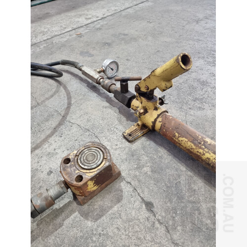 Workshop Tools - Drill Press, Hydraulic Ram and Grease Gun