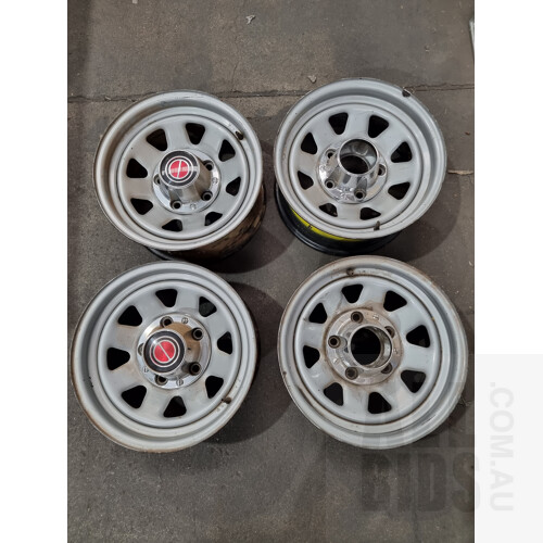 Genuine Ford F100 Steel 15" Wheels - Quantity of 4