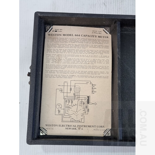 Vintage 'Weston' Capacity Meter