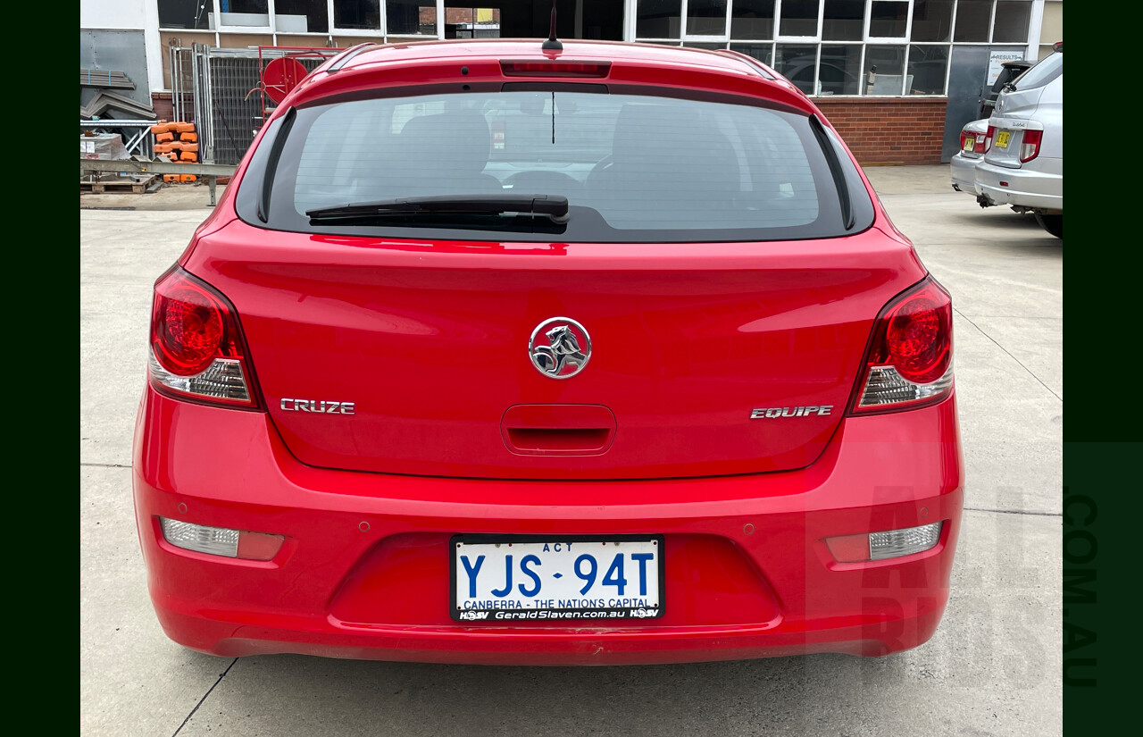9/2013 Holden Cruze Equipe JH MY14 5d Hatchback Red 1.8L