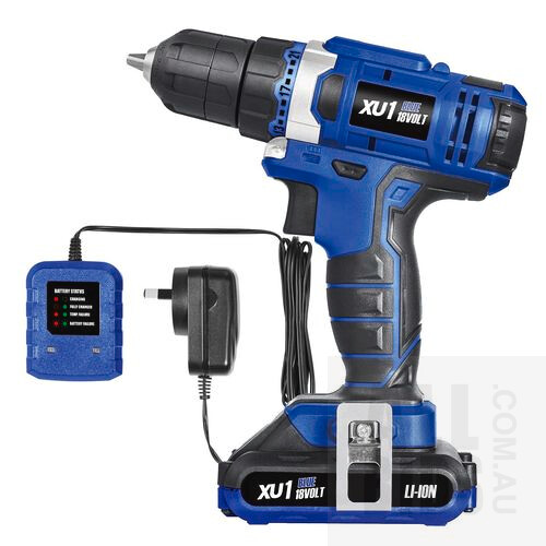 XU1 Blue 18 Volt Cordless Hammer Drill Kit - Brand New