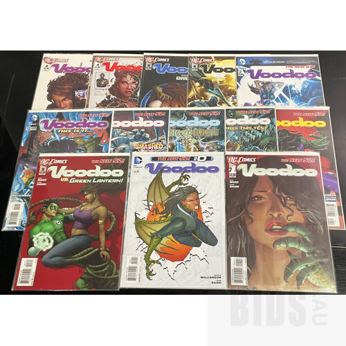 Assorted 1st Print DC the New 52 Voodoo Comics Issues 0-12 Written by Joshua Williamson and Ron Marz in Protective Comic Sleeves - Lot of 13