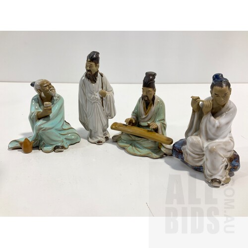 Collection of Chinese Figurines, Musicians, Sage and Other