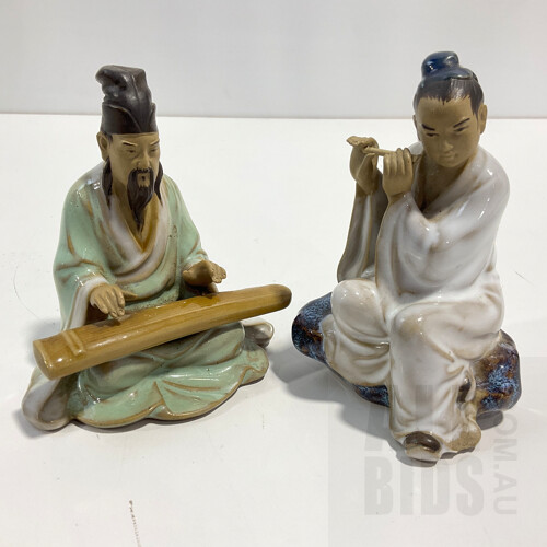 Collection of Chinese Figurines, Musicians, Sage and Other