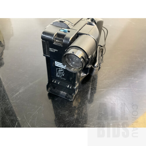 Panasonic G202 VHS-C Movie - Panasonic NV Pro - Akai PV-C20E  - Video Cameras and Sony Hanycam Sports SPK-PC4 Water Resistant Case