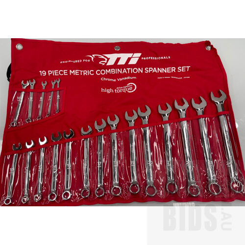 TTI 19 Piece Combination Spanner Set