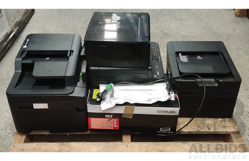 Assorted Black and White Printers - Lot of Four