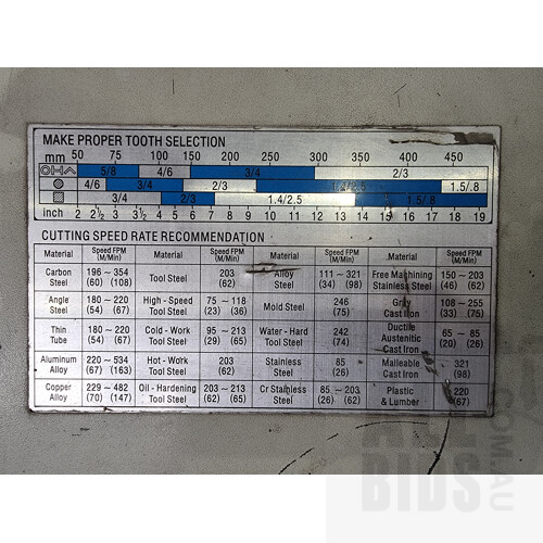 Hafco Industrial Bandsaw - BS13DS
