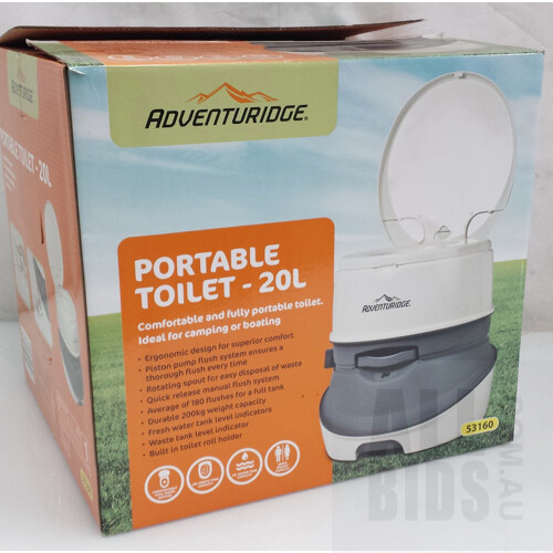 Adventureridge Portable Toilet - 20 Litres - New