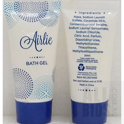 Airlie Lemongrass Bath Gel - 20ml Bottles - Lot of 4500 - Brand New - RRP $2700.00